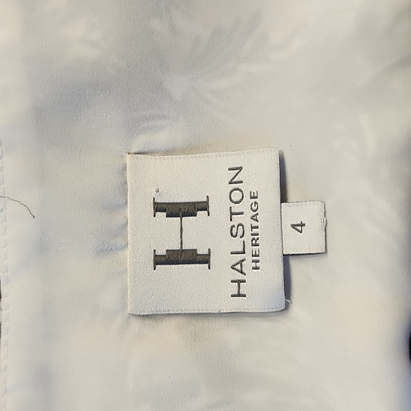 Halston Heritage Silk Beaded Cocktail Dress Size 4 - Picture 12 of 14